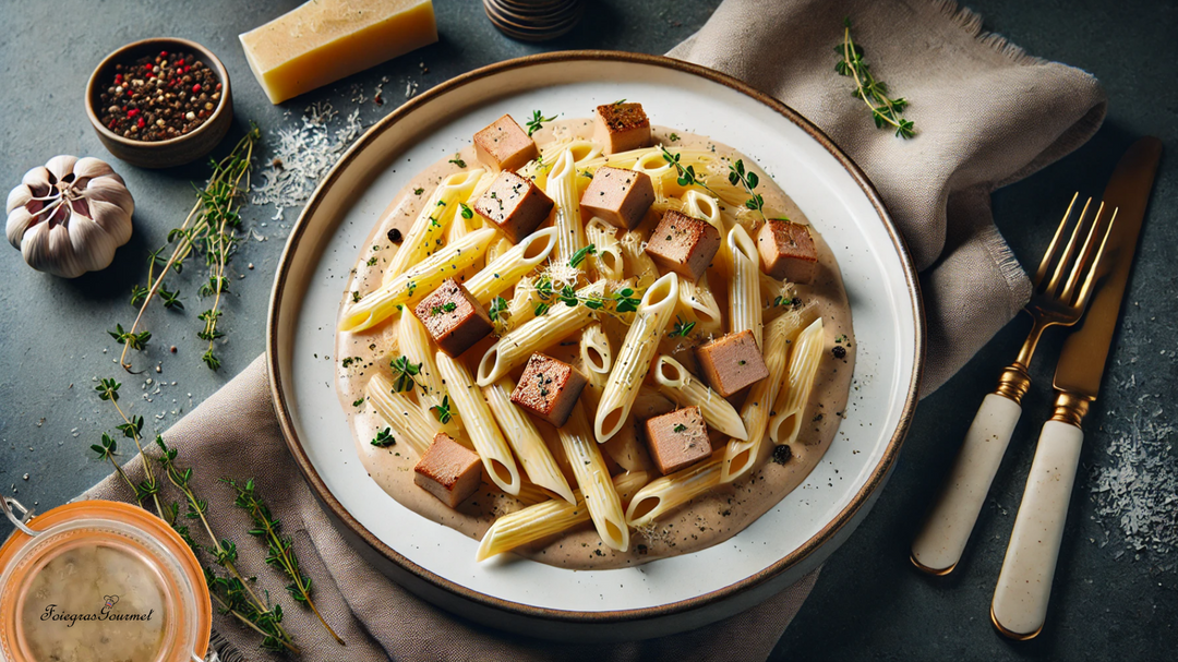 Recette de pâtes au foie gras et parmesan
