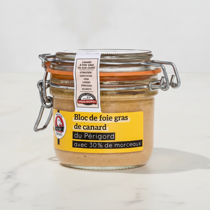 Bloc de Foie Gras de Canard du Périgord avec 30% de Morceaux 180 g