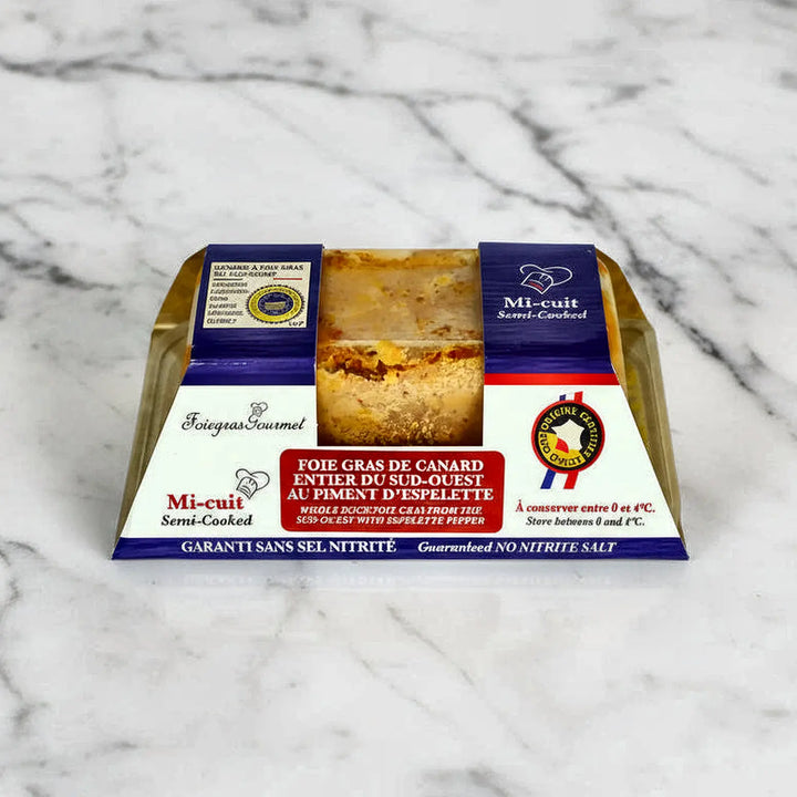 Foie Gras de Canard Entier Mi-Cuit du Sud-Ouest au Piment d'Espelette 250 g