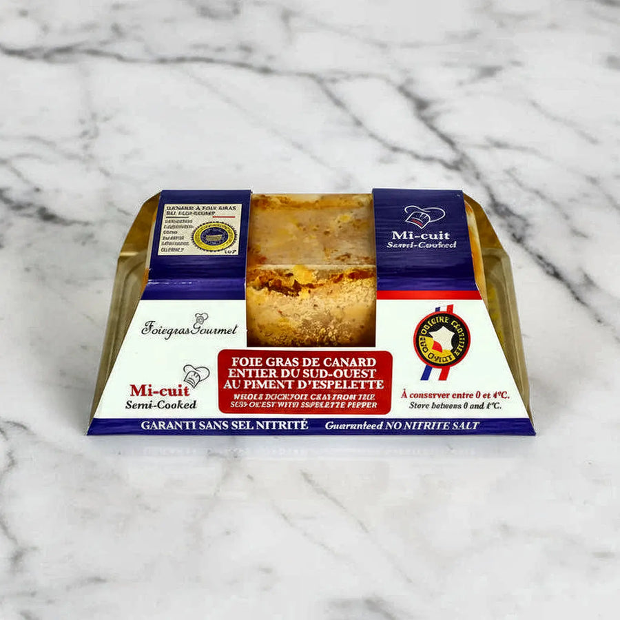 Foie Gras de Canard Entier Mi-Cuit du Sud-Ouest au Piment d'Espelette 250 g