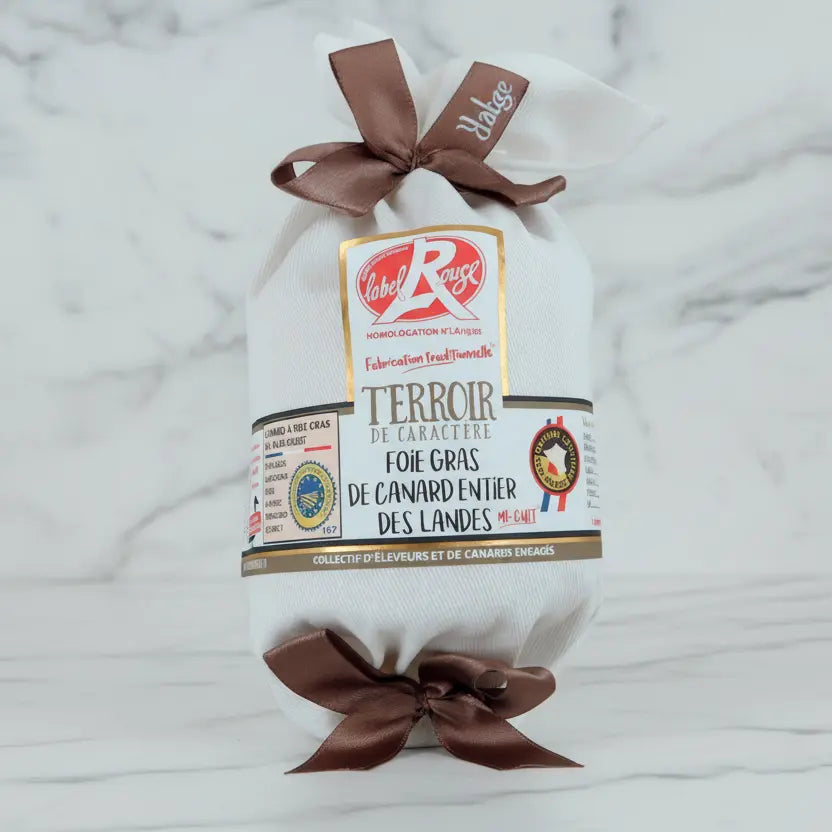 Foie Gras de Canard Entier Mi-Cuit du Sud-Ouest au Torchon Label Rouge Médaille d'Argent 300 g - Foie Gras Gourmet