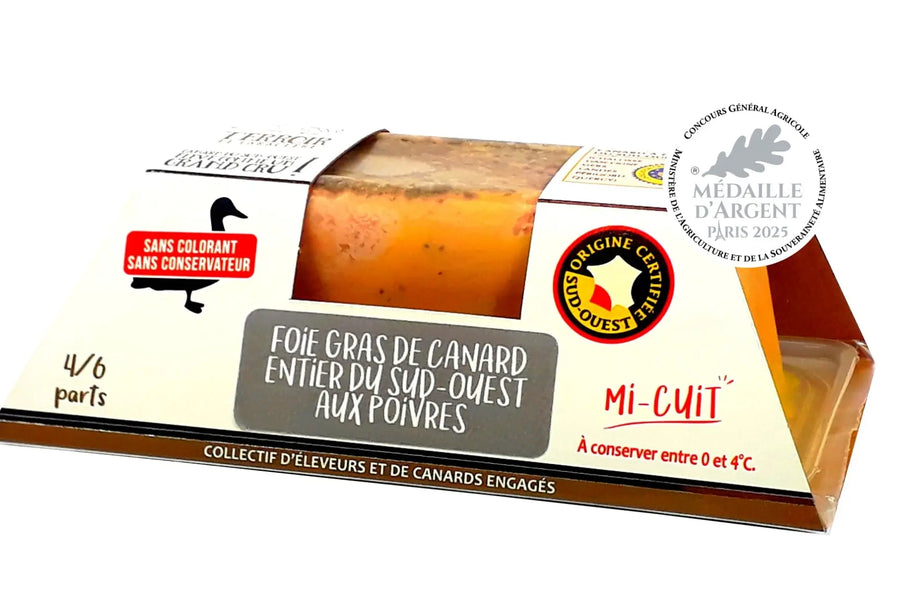 Foie Gras de Canard Mi-Cuit 3 Poivres