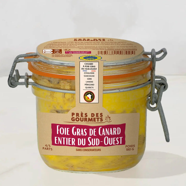 Foie Gras de Canard Entier du Sud-Ouest à la Fleur de Sel de Guérande 180 g - Foie Gras Gourmet