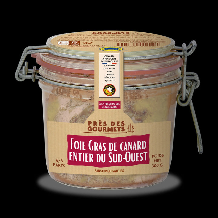 Foie Gras de Canard Entier du Sud-Ouest à la Fleur de Sel de Guérande 300 g - Foie Gras Gourmet