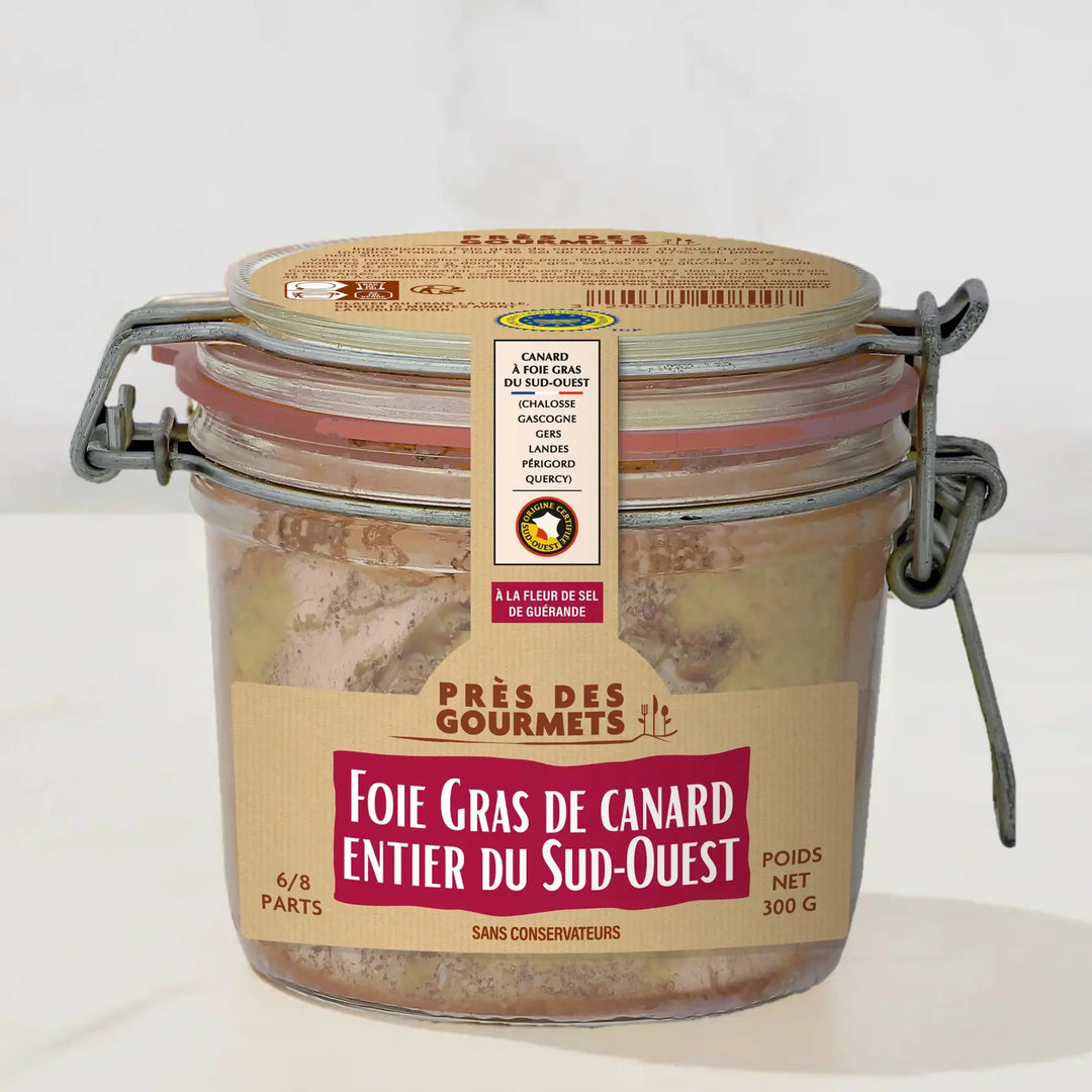 Foie Gras de Canard Entier du Sud-Ouest à la Fleur de Sel de Guérande 300 g - Foie Gras Gourmet