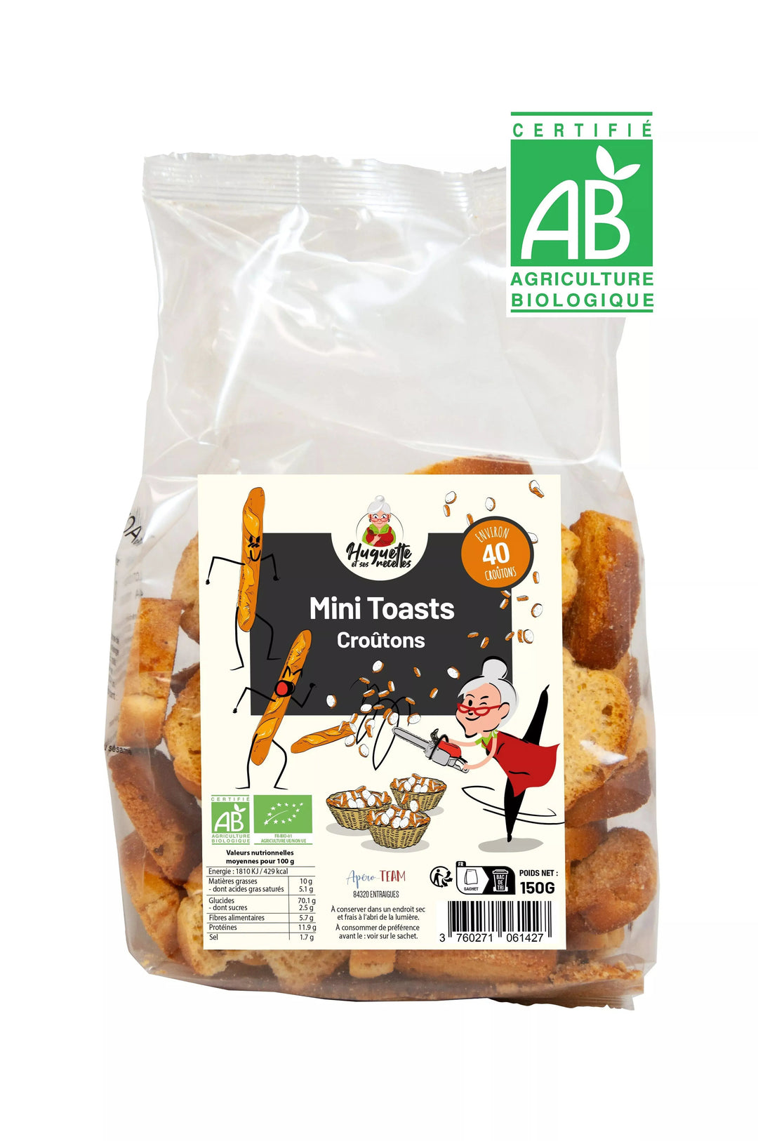 Mini Toasts Croutons Bio - Foie Gras Gourmet