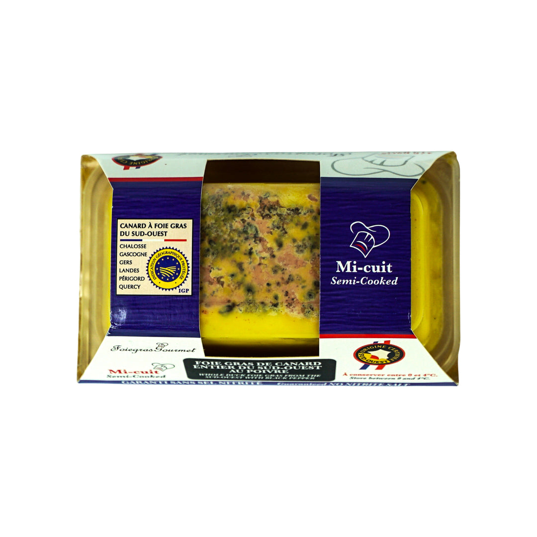 Whole Duck Foie Gras from Southwest Half-Cooked with Black Pepper 250 g